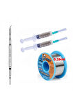 Jbc C210-002 Havya Ucu Mechanic Uyumlu Soldering Wıre 63 Sn-37 Pb Lehim Teli 40 Gr. 05 mm Lehim Toplama Seti 3in1