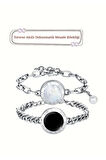 Mesafe Bilekliği – Totwoo Akıllı Dokunmatik Sevgililer Bilekliği – Silver Soul