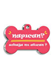Napıcan? Pembe Kemik Şekilli Köpek Künyesi Medium 2,6 x 3,8 cm