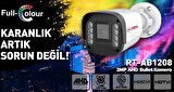 Nif Bilişim Retro RT-AB1208 2mp 2.8mm Sabit Lens 8 Led FullColor Gece Renkli IR Bullet AHD Kamera