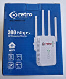 Retro RT-U10-300M 2.4GHZ 300Mbps Access Point Mod Repeater Mod Router Mod 3 Fonksiyonlu Menzil Genişletici