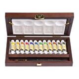 Rembrandt PROF. TÜP SULU BOYA SETİ - AHŞAP KUTU 12 RENK 5ML (GENERAL SELECTION)
