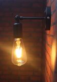 Rsylight Retro Metal Retro Dış Mekan Siyah Aplik 
