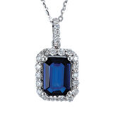 1.21 Ct Pırlanta Safir Kolye RTKL2