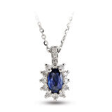 0.51 Ct Pırlanta Safir Kolye RTKL30