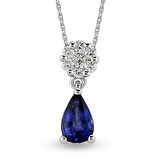 0.52 Ct Pırlanta Safir Kolye RTKL36