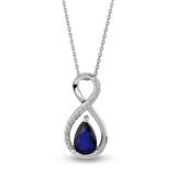 0.47 Ct Pırlanta Safir Kolye RTKL45