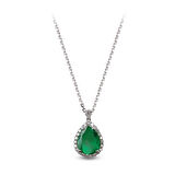 0.73 Ct Pırlanta Zümrüt Taşlı Kolye RTKL8
