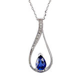 0.56 Ct Pırlanta Safir Kolye RTKL9