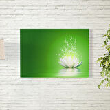 Yeşiş Arkaplanlı Lotus Çiçeği Poster 35X50 CM