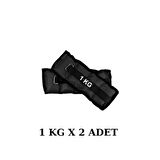 El Ve Ayak Bilek Ağırlığı 2x1 Kg Kum Torbası Korsesi Ağırlık Kas Güçlendirmek Pilates 1kg Siyah