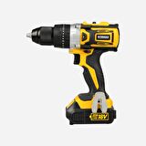 RTRMAX RTX2014 Akülü  Darbeli Matkap 18v Lithium-oin Çift Akü 2 Ah