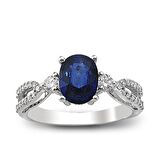 1.83 Ct Pırlanta Safir Yüzük RTY12
