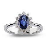 1.25 Ct Pırlanta Safir Yüzük RTY18