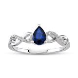 0.47 Ct Pırlanta Safir Yüzük RTY27
