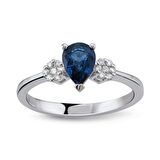 0.86 Ct Pırlanta Safir Yüzük RTY34	