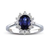 1.16 Ct Pırlanta Safir Yüzük RTY4
