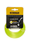 RTY418 Tırpan Misinası - Çim Biçme Misinası 2.4 mm x 15 mt Sarı Altıköşe
