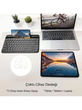 Luve Store Bluetooth Kablosuz Klavye 78 Tuşlu İngilizce Q Şarjlı Tablet Telefon Standlı