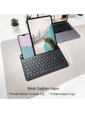 Luve Store Bluetooth Kablosuz Klavye 78 Tuşlu İngilizce Q Şarjlı Tablet Telefon Standlı
