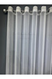 Çizgili Modern Tasarım Rustik Kuşgözü Tül Perde