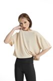 Bej Cupro Exclusive Top T-Shirt