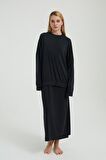 Siyah Cupro Exclusive Sweat