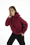 Bordo Örme Unisex Basic Sweatshirt