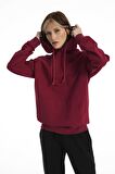 Bordo Örme Unisex Basic Sweatshirt