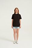 Siyah Unisex Oversize Basic T-Shirt