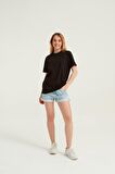 Siyah Unisex Oversize Basic T-Shirt