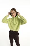 Açık Yeşil Crop Serisi Sweatshirt