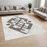 Rovigo Home Dijital Baskı Yıkanabilir Kaymaz Taban Salon Halısı Ve Yolluk RVG0995-FNL246