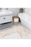 Dijital Baskı Yıkanabilir Kaymaz 2'li Banyo Paspası  RVG5191