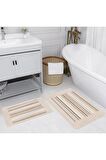 Dijital Baskı Yıkanabilir Kaymaz 2'li Banyo Paspası  RVG5226
