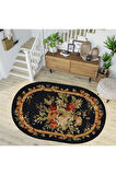 Dijital Baskı Yıkanabilir Kaymaz Taban Oval Halı RVG7269-HT452