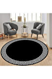 Dijital Baskı Yıkanabilir Kaymaz Taban Yuvarlak Halı RVG7302-HS417