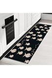 Dijital Baskı Yıkanabilir Kaymaz Taban Mutfak Halısı Ve Yolluk RVG2048