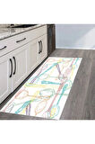 Dijital Baskı Yıkanabilir Kaymaz Taban Mutfak Halısı RVG2092-SD034