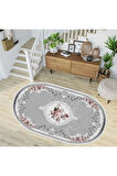 Dijital Baskı Yıkanabilir Kaymaz Taban Oval Salon Halısı Rvg7238-sd587