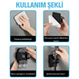 River World Askılı ve Yapışkanlı Duş Başlık Tutucu