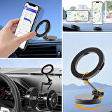 River World Katlanabilir ve 360 ​​Derece Dönen Manyetik Araç Telefon Standı