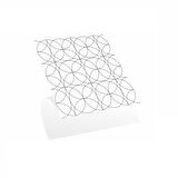River World 4'lü Paket 30 cm x 30 cm Ebatında Siyah Daire Geometrik Model PVC Duvar Karosu 