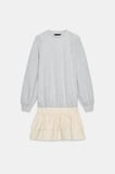 ALLBUCKS ZARA Konstrast Fırfırlı Sweatshirt Kısa Elbise ABZRA00163