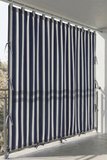 CEYLAN Home Üstten Halkalı, 3 Tarafı Kuş Gözlü Bahçe Brandası | Balkon & Teras Perdesi | Gri Beyaz