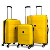 Lucas Polipropilen Kırılmaz Valiz, 3'lü Set