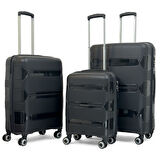 Lucas Polipropilen Kırılmaz Valiz, 3'lü Set