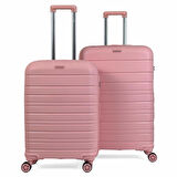 Karbon PP Horizon Serisi Kırılmaz Valiz, Pudra - Orta Boy&Büyük Boy