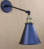 Rsylight Retro Metal Eskitme Salon - Yatak Odası Duvar Mavi Aplik 