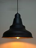 Retro Metal Sarkıt Avize Rustik Tekli Sarkıt Siyah Cafe Mutfak Aydınlatma